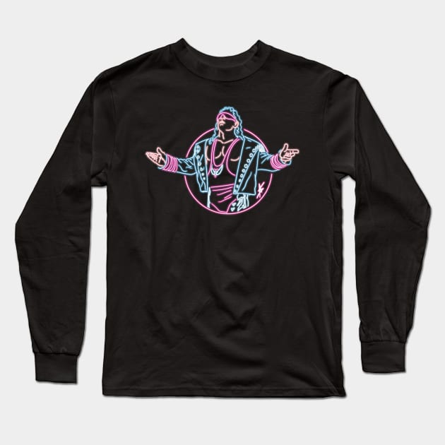 Bret Hart neon Long Sleeve T-Shirt by AJSMarkout